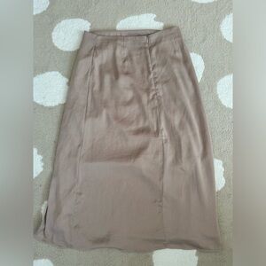 Mid length silk skirt